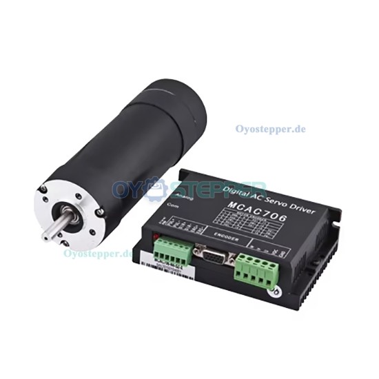 DC-Servomotor & Treiber-Kit, 60W, 24V, 0,72 Nm, 3000 U/min, Ø58 mm, gebürstet (mit Kohlebürsten)